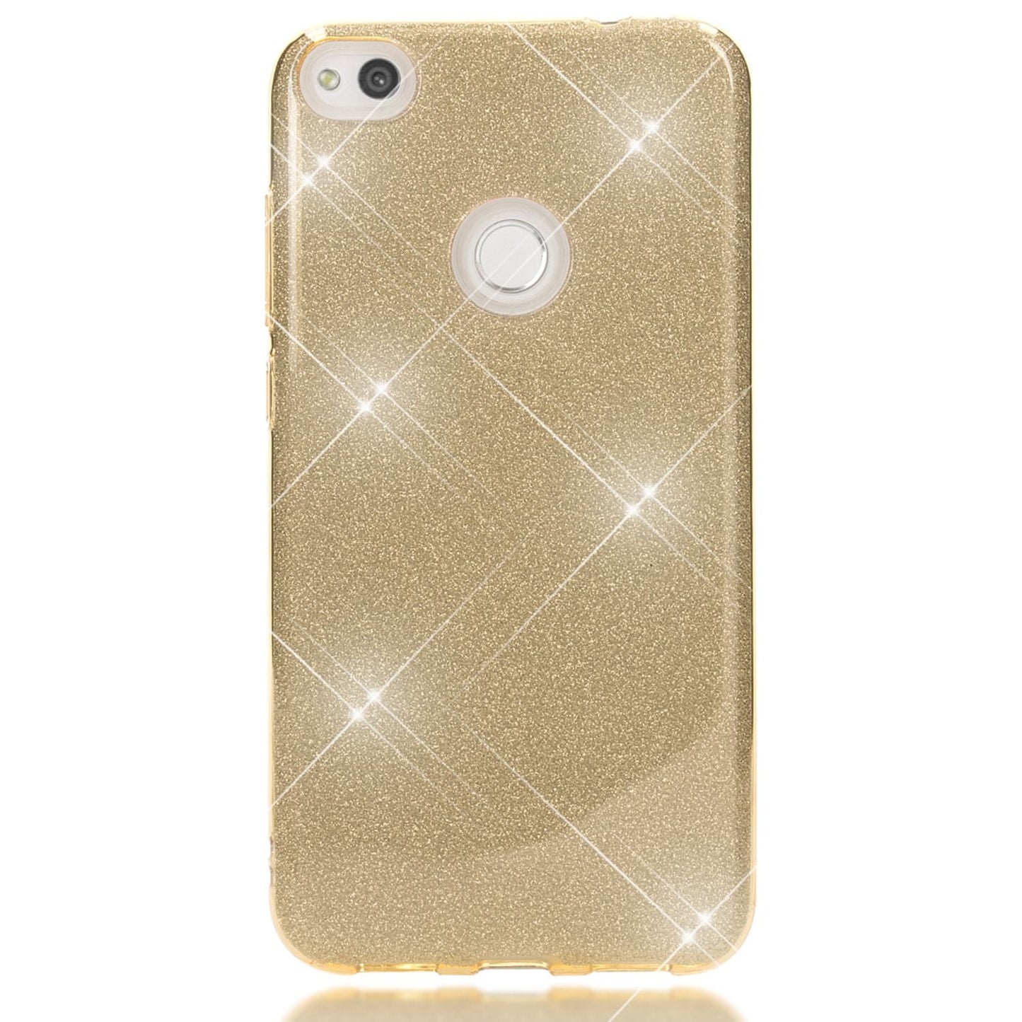 Huawei P8 Lite (2017) Glitzer Handy Hülle von NALIA, Silikon Case Cover Schutz