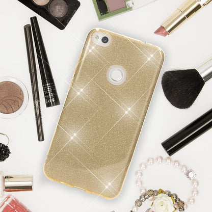 Huawei P8 Lite (2017) Glitzer Handy Hülle von NALIA, Silikon Case Cover Schutz