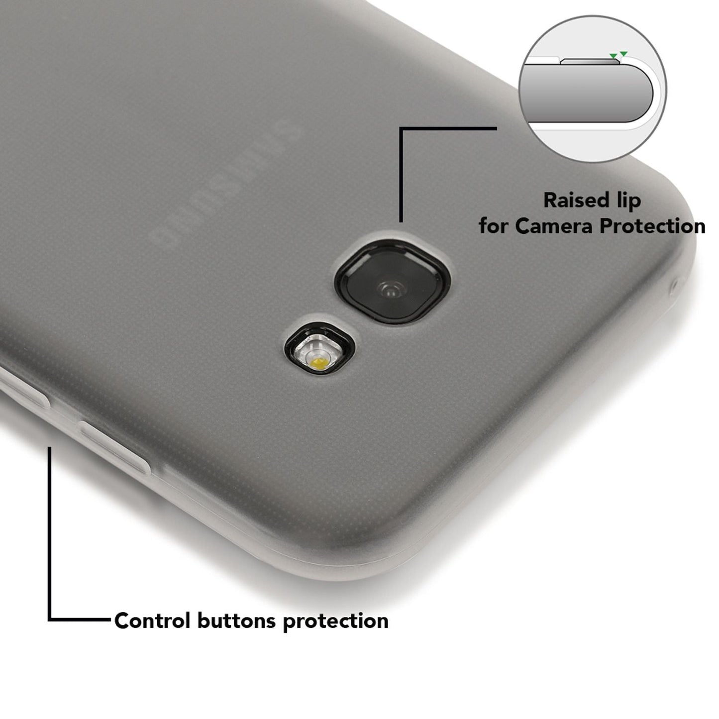 NALIA Handyhülle kompatibel mit Samsung Galaxy A5 2017, Jelly Case Schutzhülle Ultra-Slim Silikon Back-Cover, Dünne Gummi Hülle Handy-Tasche Schale, Smart-Phone Bumper Skin Etui