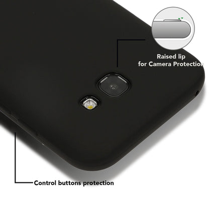 NALIA Handyhülle kompatibel mit Samsung Galaxy A5 2017, Jelly Case Schutzhülle Ultra-Slim Silikon Back-Cover, Dünne Gummi Hülle Handy-Tasche Schale, Smart-Phone Bumper Skin Etui