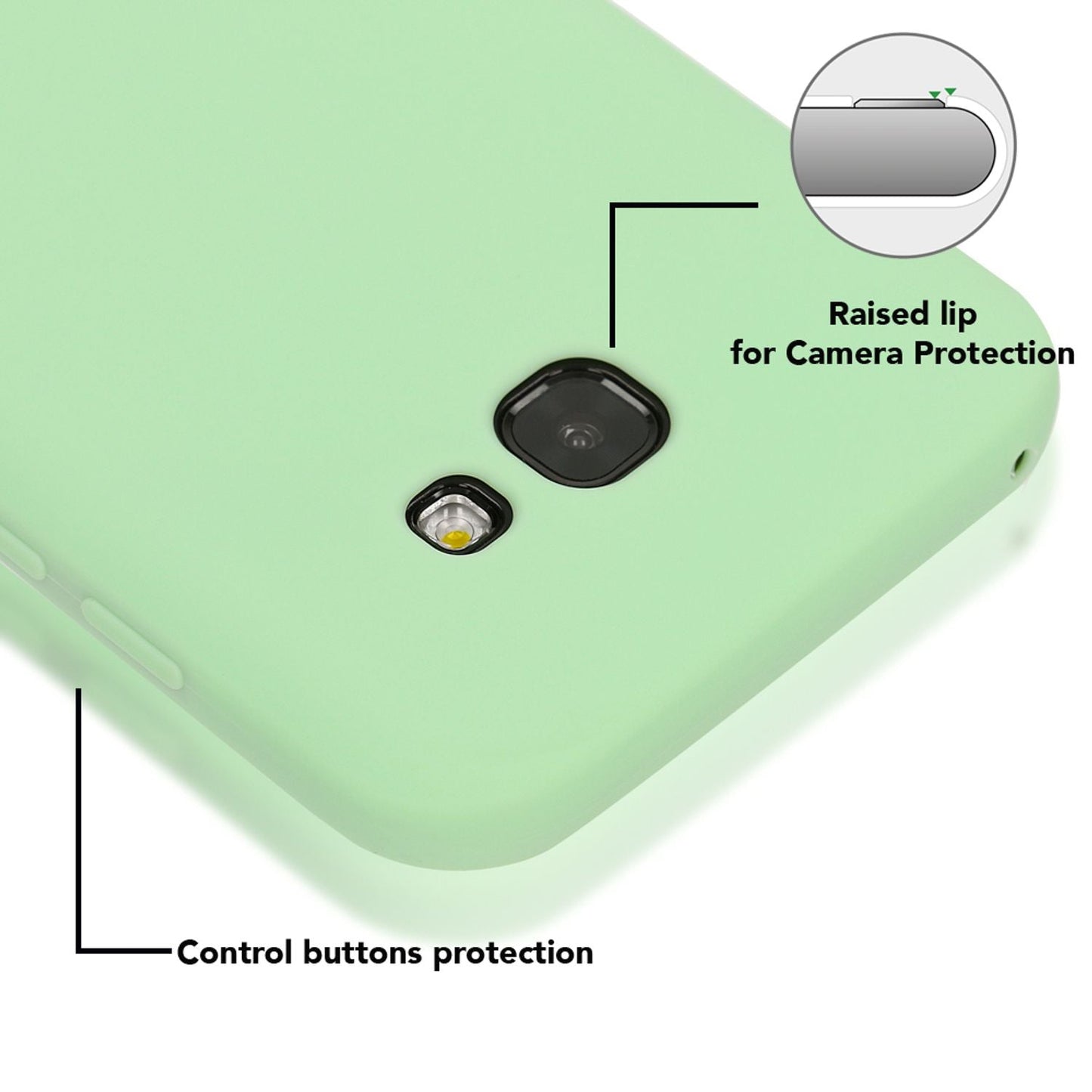 NALIA Handyhülle kompatibel mit Samsung Galaxy A5 2017, Jelly Case Schutzhülle Ultra-Slim Silikon Back-Cover, Dünne Gummi Hülle Handy-Tasche Schale, Smart-Phone Bumper Skin Etui