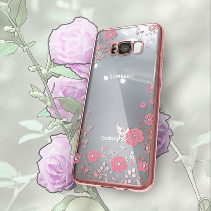 Galaxy S8 Plus Handy Hülle von NALIA, Durchsichtiges Silikon Case Blumen Cover