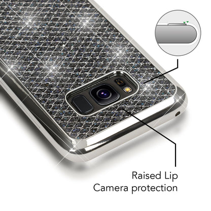 NALIA Handyhülle kompatibel mit Samsung Galaxy S8 Plus, Glitzer Slim Silikon-Case Back-Cover Schutzhülle, Glitter Sparkle Handy-Tasche Bumper, Dünne Bling Strass Smart-Phone Hülle