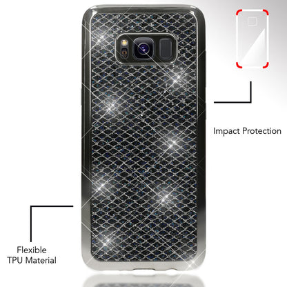NALIA Handyhülle kompatibel mit Samsung Galaxy S8 Plus, Glitzer Slim Silikon-Case Back-Cover Schutzhülle, Glitter Sparkle Handy-Tasche Bumper, Dünne Bling Strass Smart-Phone Hülle