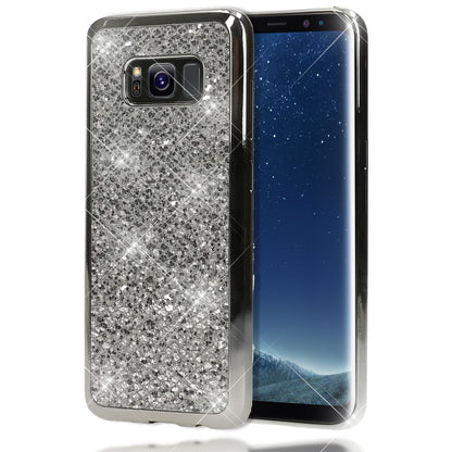 NALIA Handyhülle kompatibel mit Samsung Galaxy S8 Plus, Glitzer Slim Silikon-Case Back-Cover Schutzhülle, Glitter Sparkle Handy-Tasche Bumper, Dünne Bling Strass Smart-Phone Hülle