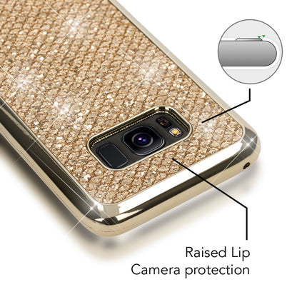 NALIA Handyhülle kompatibel mit Samsung Galaxy S8 Plus, Glitzer Slim Silikon-Case Back-Cover Schutzhülle, Glitter Sparkle Handy-Tasche Bumper, Dünne Bling Strass Smart-Phone Hülle