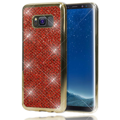 NALIA Handyhülle kompatibel mit Samsung Galaxy S8 Plus, Glitzer Slim Silikon-Case Back-Cover Schutzhülle, Glitter Sparkle Handy-Tasche Bumper, Dünne Bling Strass Smart-Phone Hülle