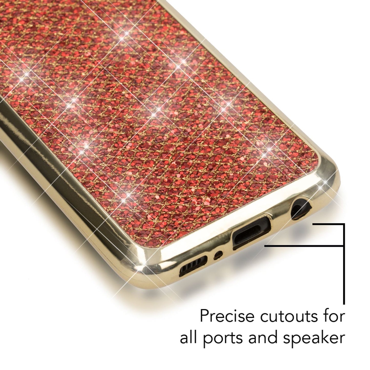 NALIA Handyhülle kompatibel mit Samsung Galaxy S8 Plus, Glitzer Slim Silikon-Case Back-Cover Schutzhülle, Glitter Sparkle Handy-Tasche Bumper, Dünne Bling Strass Smart-Phone Hülle