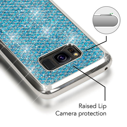 NALIA Handyhülle kompatibel mit Samsung Galaxy S8 Plus, Glitzer Slim Silikon-Case Back-Cover Schutzhülle, Glitter Sparkle Handy-Tasche Bumper, Dünne Bling Strass Smart-Phone Hülle