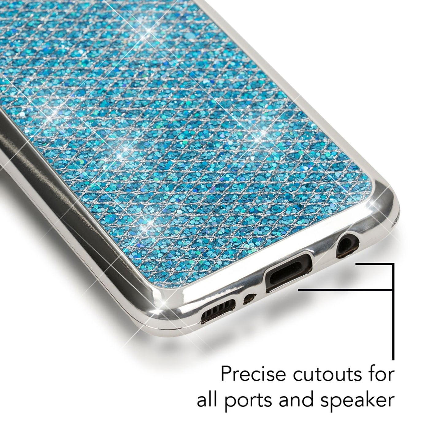 NALIA Handyhülle kompatibel mit Samsung Galaxy S8 Plus, Glitzer Slim Silikon-Case Back-Cover Schutzhülle, Glitter Sparkle Handy-Tasche Bumper, Dünne Bling Strass Smart-Phone Hülle