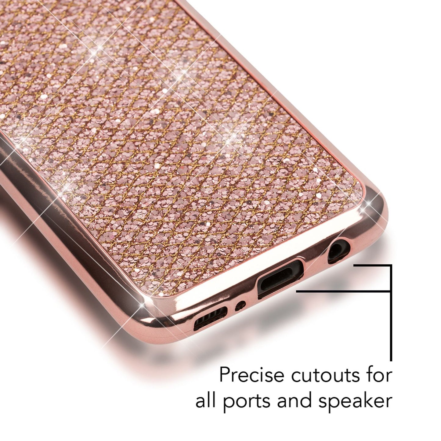 NALIA Handyhülle kompatibel mit Samsung Galaxy S8 Plus, Glitzer Slim Silikon-Case Back-Cover Schutzhülle, Glitter Sparkle Handy-Tasche Bumper, Dünne Bling Strass Smart-Phone Hülle