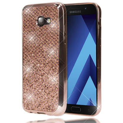 NALIA Handyhülle kompatibel mit Samsung Galaxy A5 2017, Glitzer Slim Silikon-Case Back-Cover Schutzhülle, Glitter Sparkle Handy-Tasche Bumper, Dünne Bling Strass Smart-Phone Hülle