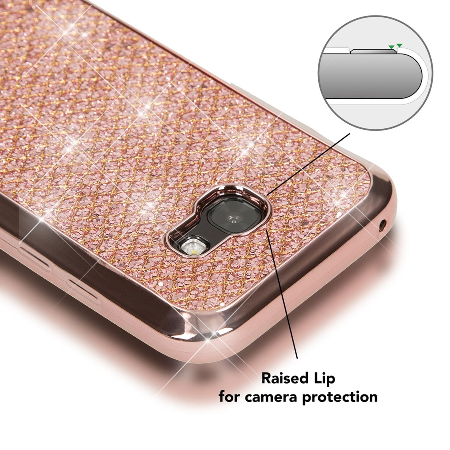 NALIA Handyhülle kompatibel mit Samsung Galaxy A5 2017, Glitzer Slim Silikon-Case Back-Cover Schutzhülle, Glitter Sparkle Handy-Tasche Bumper, Dünne Bling Strass Smart-Phone Hülle