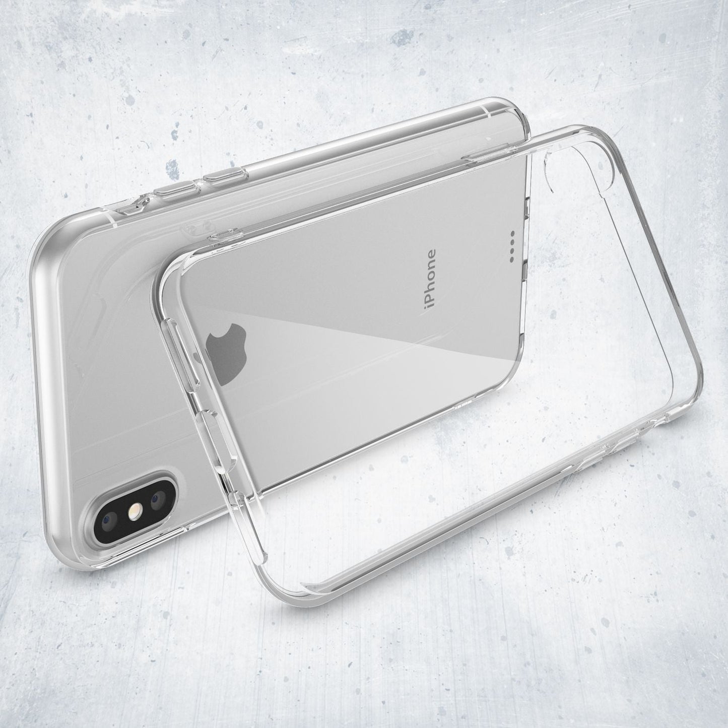 NALIA Handyhülle kompatibel mit iPhone X XS, Ultra-Slim Silikon Case Cover Crystal Schutzhülle Dünn Durchsichtig, Etui Handy-Tasche Schale Backcover Transparent Smart-Phone Bumper