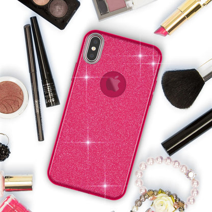 NALIA Glitzerhülle für iPhone XS Max – Funkelnder Glitzer-Look & Grip – SHINEPOP (Silikon Case) – Marke aus Berlin
