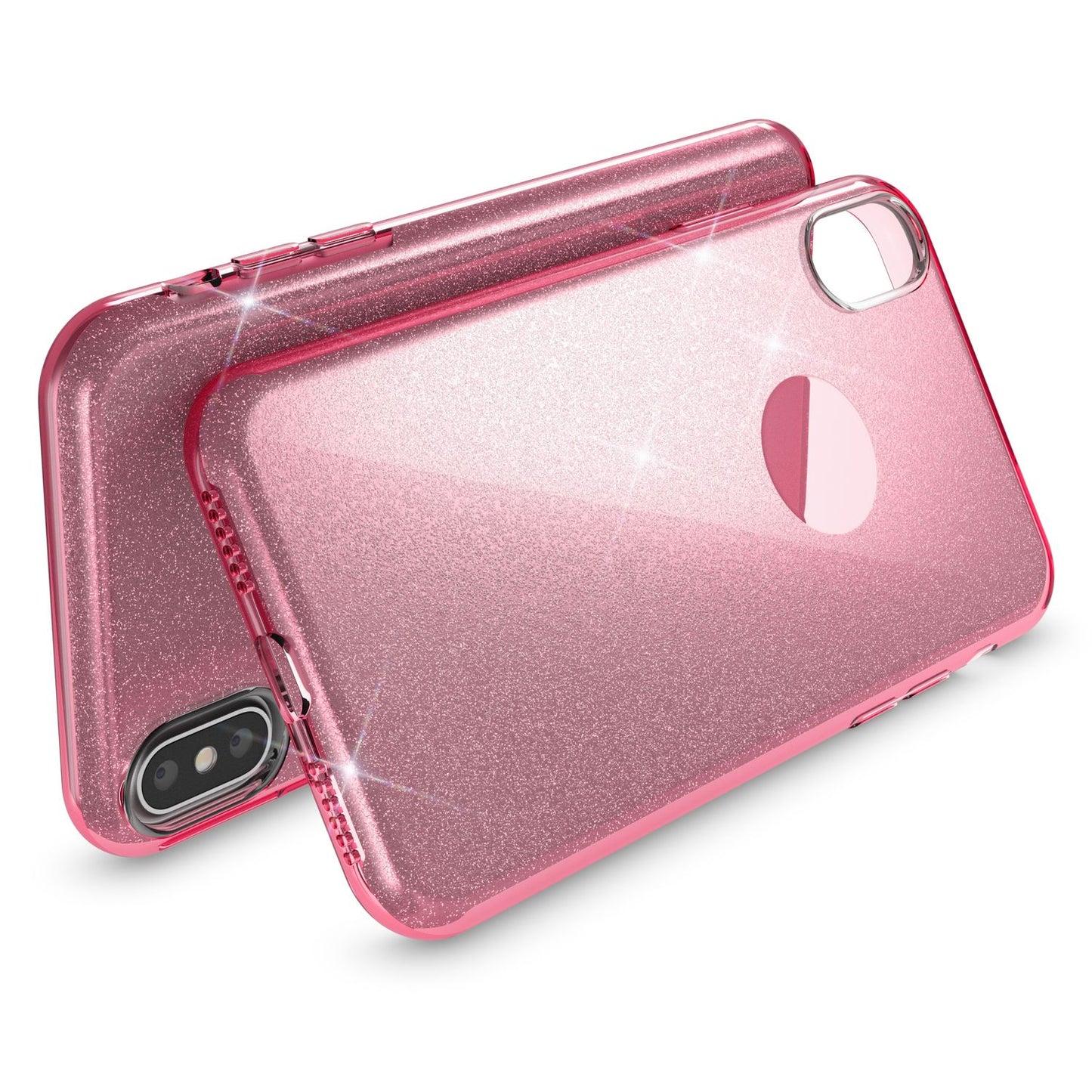 NALIA Glitzerhülle für iPhone XS Max – Funkelnder Glitzer-Look & Grip – SHINEPOP (Silikon Case) – Marke aus Berlin