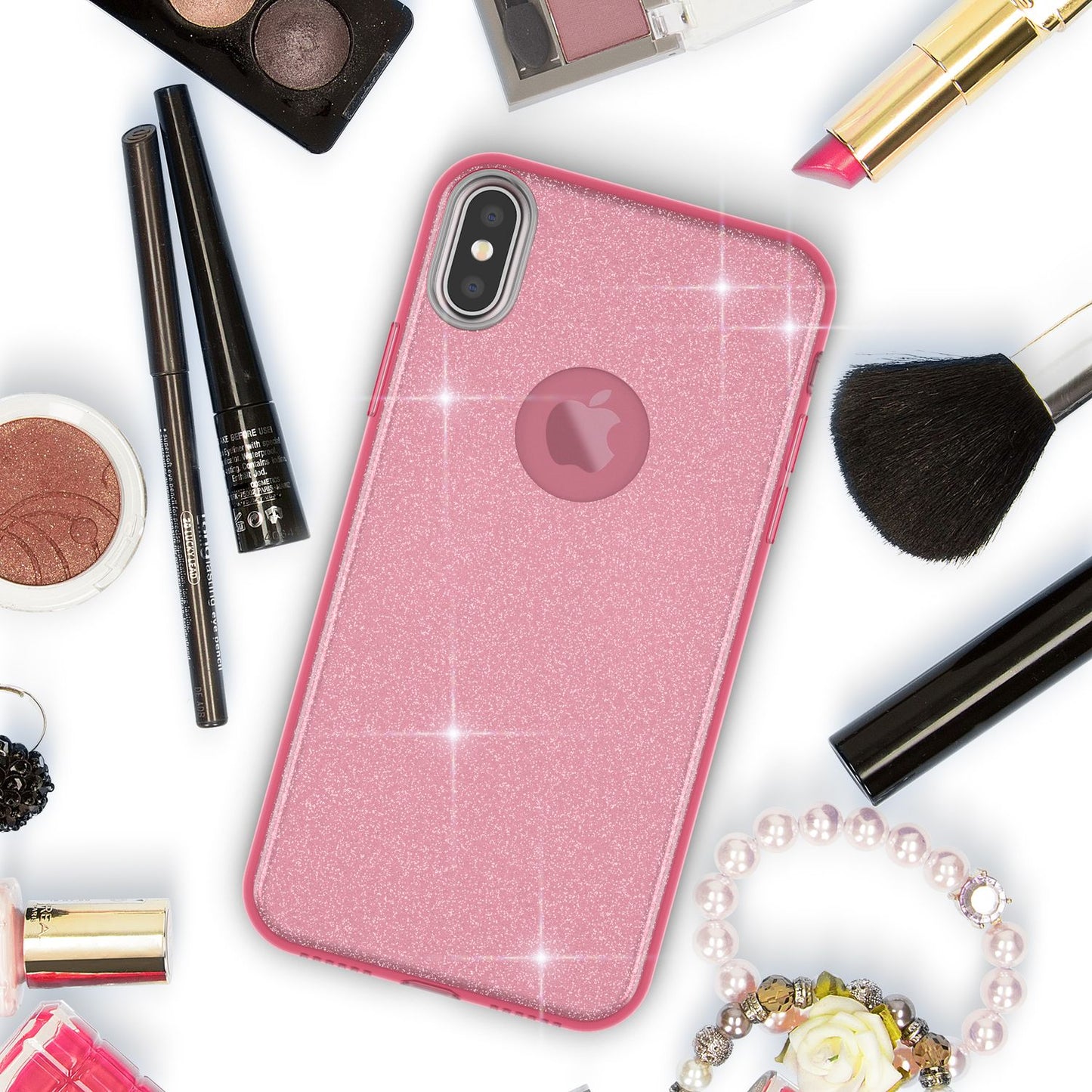 NALIA Glitzerhülle für iPhone XS Max – Funkelnder Glitzer-Look & Grip – SHINEPOP (Silikon Case) – Marke aus Berlin