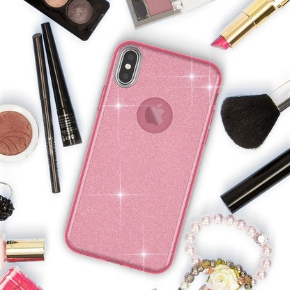 NALIA Glitzerhülle für iPhone X / XS – Funkelnder Glitzer-Look & Grip – SHINEPOP (Silikon Case) – Marke aus Berlin
