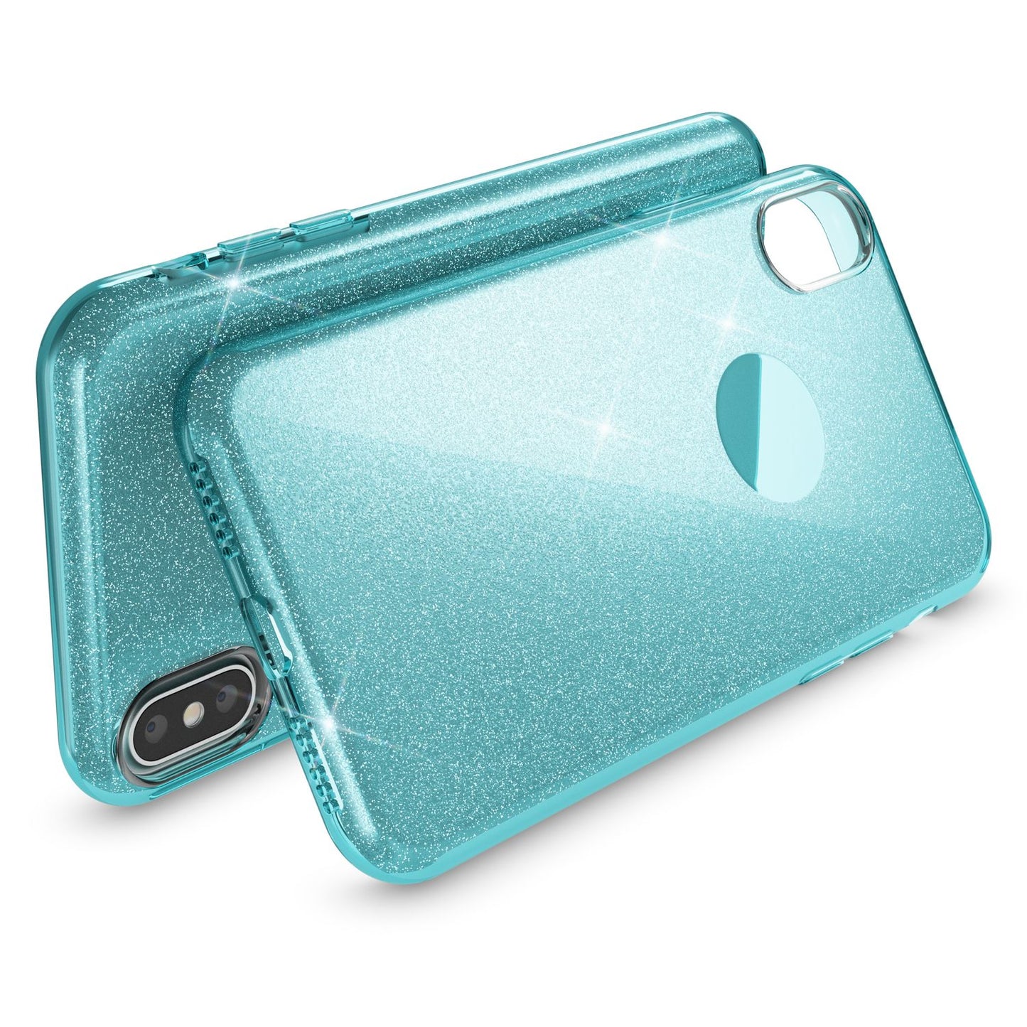 NALIA Glitzerhülle für iPhone XS Max – Funkelnder Glitzer-Look & Grip – SHINEPOP (Silikon Case) – Marke aus Berlin