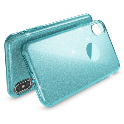 NALIA Glitzerhülle für iPhone X / XS – Funkelnder Glitzer-Look & Grip – SHINEPOP (Silikon Case) – Marke aus Berlin
