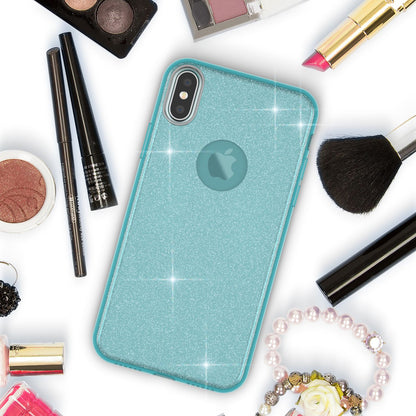 NALIA Glitzerhülle für iPhone X / XS – Funkelnder Glitzer-Look & Grip – SHINEPOP (Silikon Case) – Marke aus Berlin