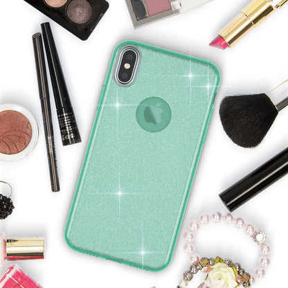 NALIA Glitzerhülle für iPhone XS Max – Funkelnder Glitzer-Look & Grip – SHINEPOP (Silikon Case) – Marke aus Berlin