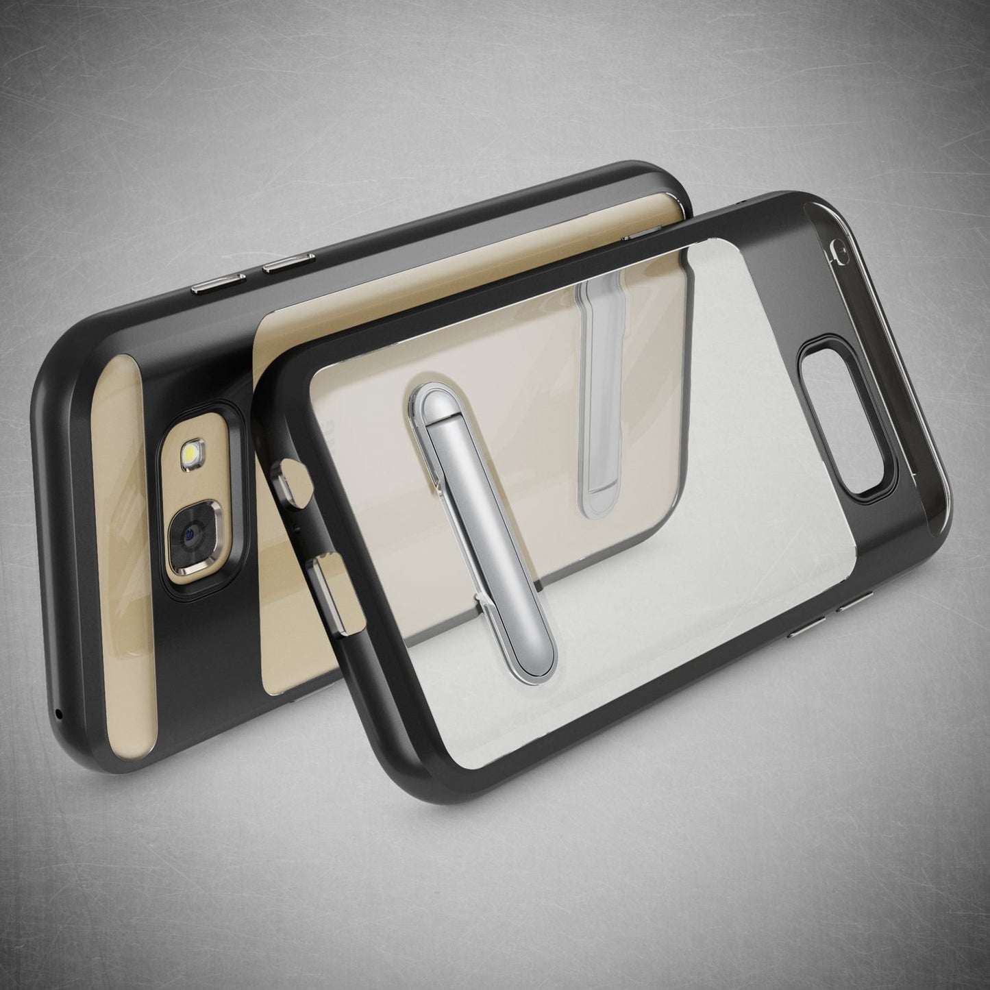 NALIA Ständer Hülle kompatibel mit Samsung Galaxy A5 2017, Silikon Handyhülle Case Transparent Dünn mit Standfunktion, Ultra-Slim Handy-Tasche Schutz-Hülle Back-Cover Etui Bumper