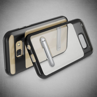 NALIA Ständer Hülle kompatibel mit Samsung Galaxy A5 2017, Silikon Handyhülle Case Transparent Dünn mit Standfunktion, Ultra-Slim Handy-Tasche Schutz-Hülle Back-Cover Etui Bumper