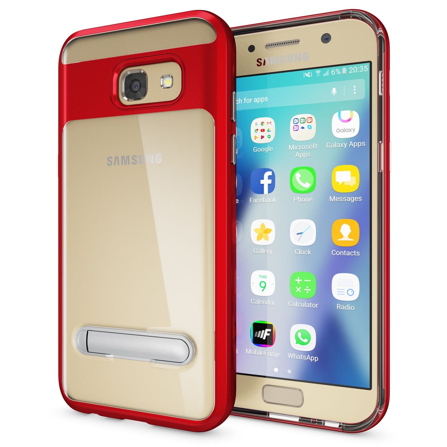 NALIA Ständer Hülle kompatibel mit Samsung Galaxy A5 2017, Silikon Handyhülle Case Transparent Dünn mit Standfunktion, Ultra-Slim Handy-Tasche Schutz-Hülle Back-Cover Etui Bumper