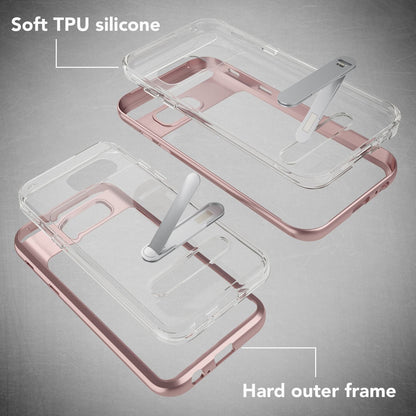 NALIA Ständer Hülle kompatibel mit Samsung Galaxy A5 2017, Silikon Handyhülle Case Transparent Dünn mit Standfunktion, Ultra-Slim Handy-Tasche Schutz-Hülle Back-Cover Etui Bumper