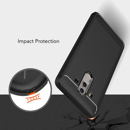NALIA Silikonhülle für Huawei Mate 10 Pro – Rutschfest & Matt – VORTEX (Gebürstete Optik & Carbon Design) – Marke aus Berlin