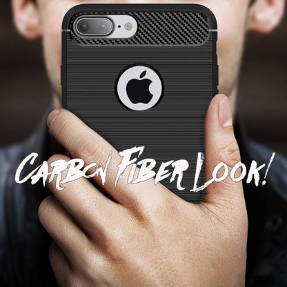 NALIA Design Case für Apple iPhone 7 Plus / iPhone 8 Plus Hülle Karbon Optik