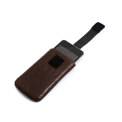Leder Etui Sleeve Hülle in Braun für Apple iPhone 4 4S iPod Touc