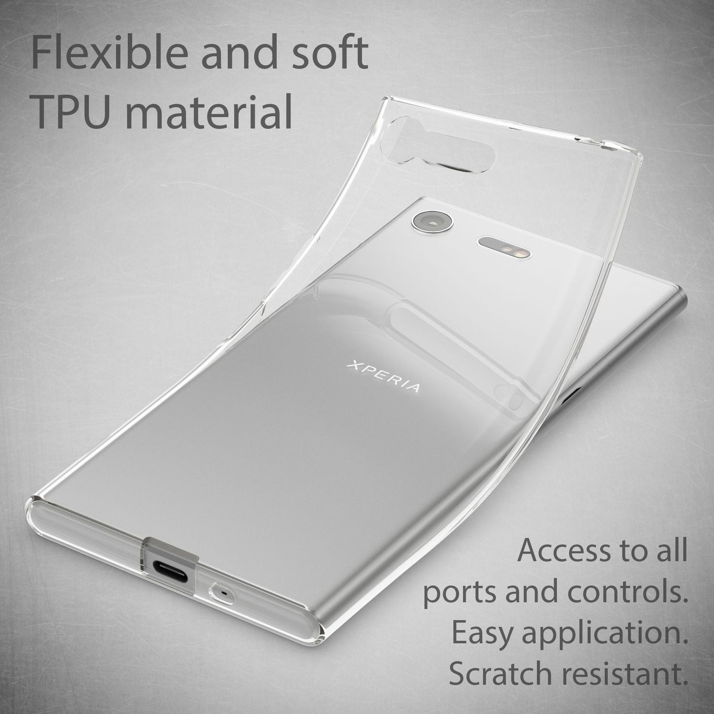 NALIA Transparente Silikonhülle für Sony Xperia XZ Premium – Anti-Gelb & Rutschfest – GLAZE (Handyhülle Kristallklar, Schlank & Stoßfest) – Marke aus Berlin