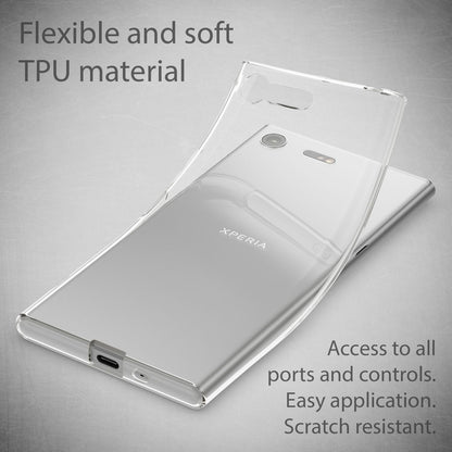 NALIA Transparente Silikonhülle für Sony Xperia XZ Premium – Anti-Gelb & Rutschfest – GLAZE (Handyhülle Kristallklar, Schlank & Stoßfest) – Marke aus Berlin