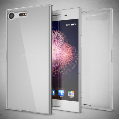 NALIA Transparente Silikonhülle für Sony Xperia XZ Premium – Anti-Gelb & Rutschfest – GLAZE (Handyhülle Kristallklar, Schlank & Stoßfest) – Marke aus Berlin