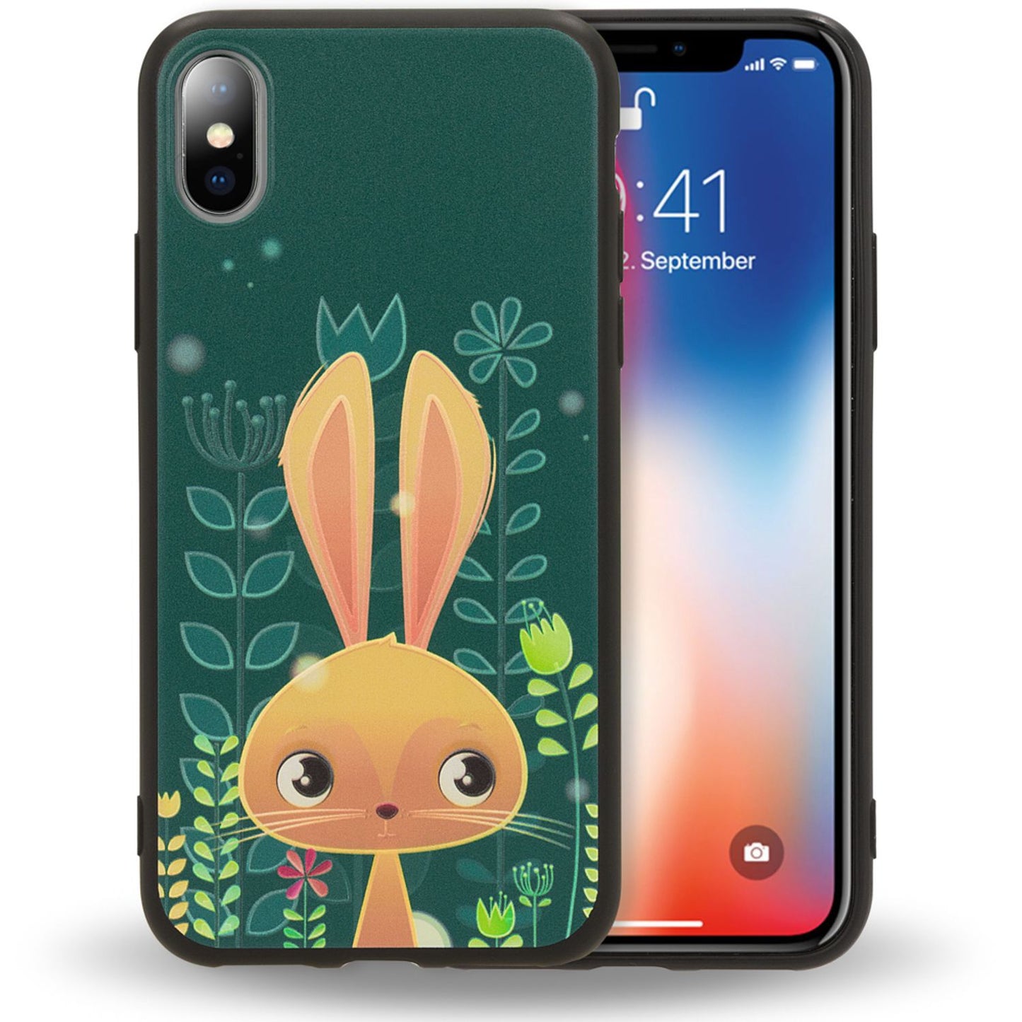 NALIA Handyhülle kompatibel mit iPhone X XS, Ultra-Slim TPU Hülle Silikon Motiv Case Cover Gummi Schutzhülle Dünn, Etui Handy-Tasche Backcover Phone Skin Bumper