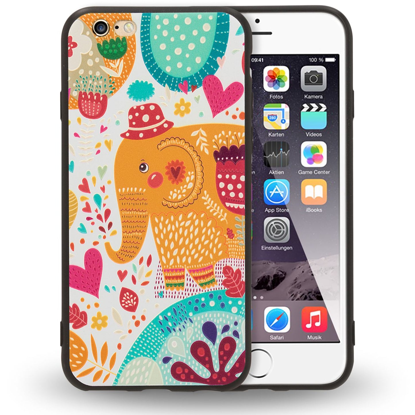 NALIA Handyhülle kompatibel mit iPhone 6 6s, Thin TPU Silikon Motiv Case Cover Gummi Schutzhülle Dünn, Ultra-Slim Etui Handy-Tasche Backcover Phone Bumper