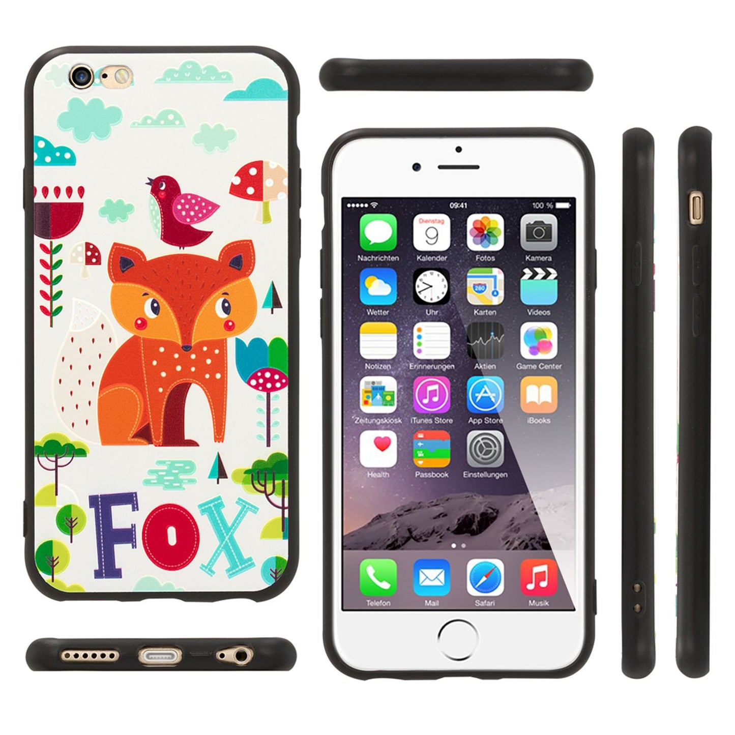 NALIA Handyhülle kompatibel mit iPhone 6 6s, Thin TPU Silikon Motiv Case Cover Gummi Schutzhülle Dünn, Ultra-Slim Etui Handy-Tasche Backcover Phone Bumper