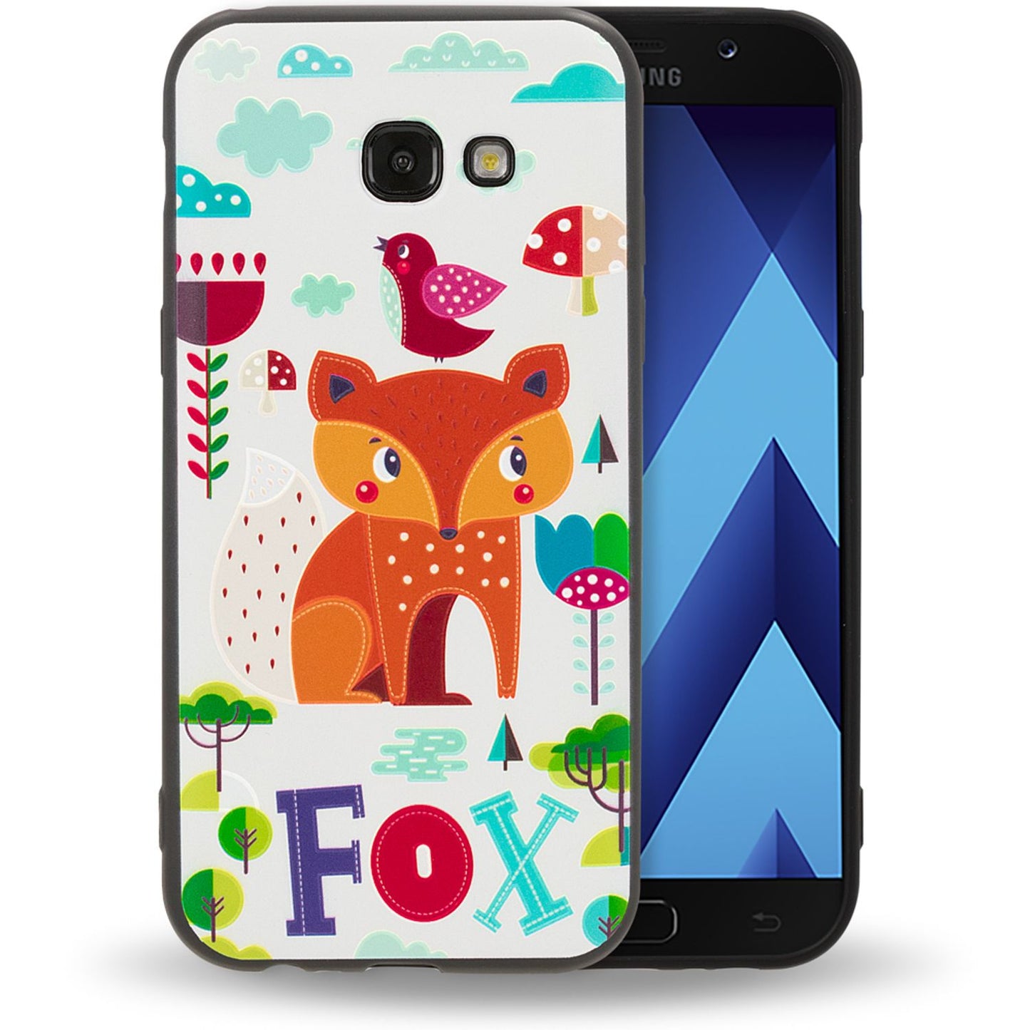 NALIA Handyhülle kompatibel mit Samsung Galaxy A5 (17), Slim TPU Silikon Motiv Case Cover Gummi Schutzhülle Dünn, Ultra-Slim Etui Handy-Tasche Backcover Phone Bumper