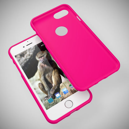 NALIA Neon Silikonhülle für iPhone 7 – Soft-Touch & Signal-Neon – NEONSHOCK (Matte Schutzhülle) – Marke aus Berlin