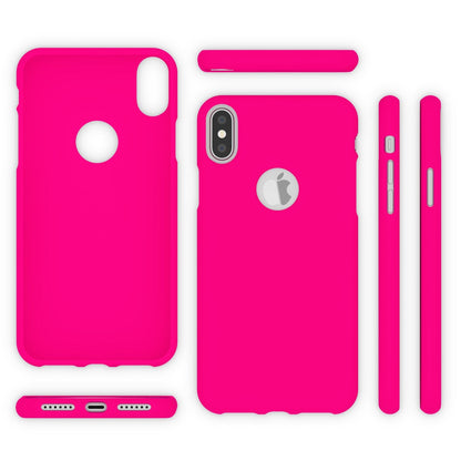 NALIA Neon Silikonhülle für iPhone X / XS – Soft-Touch & Signal-Neon – NEONSHOCK (Matte Schutzhülle) – Marke aus Berlin