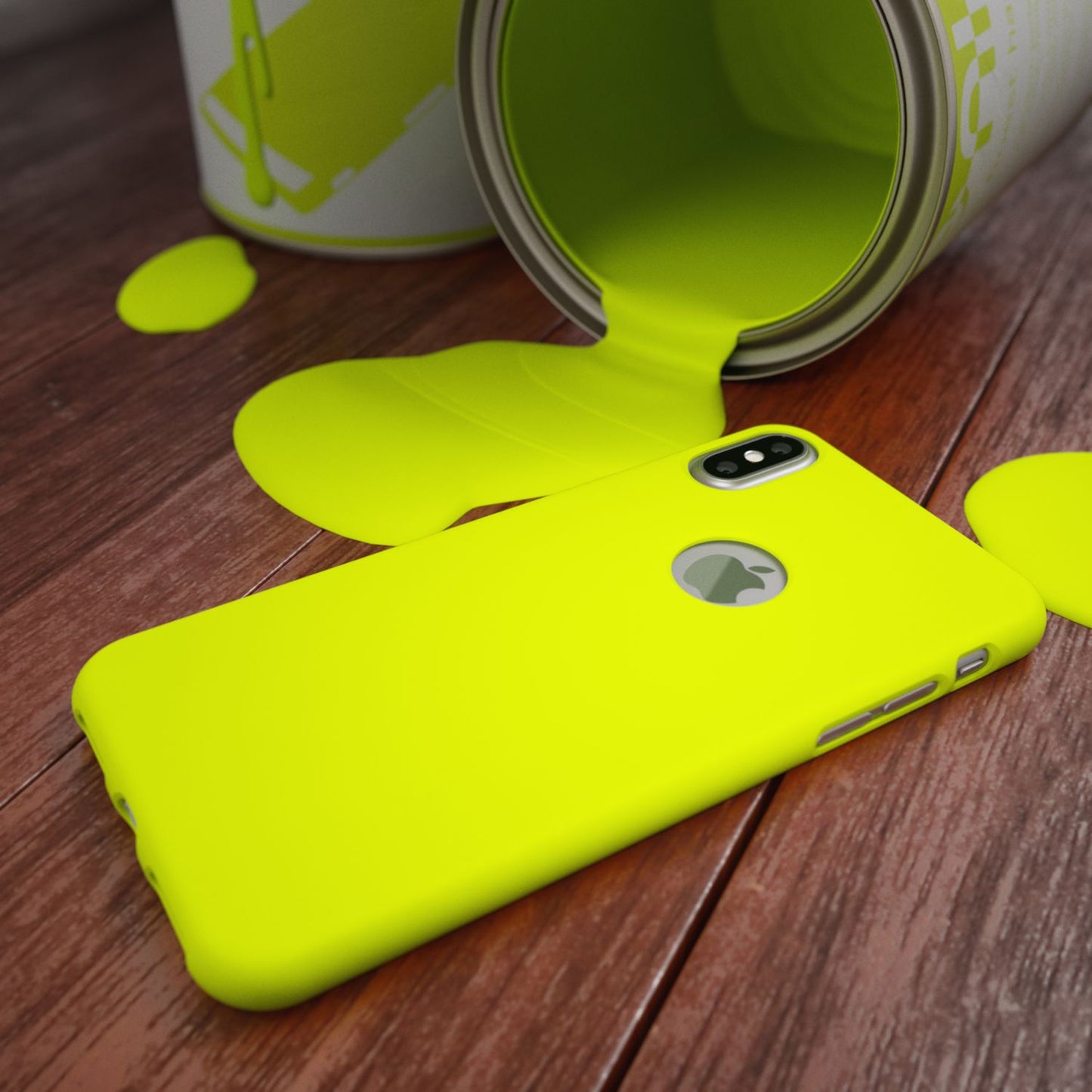 NALIA Neon Silikonhülle für iPhone X / XS – Soft-Touch & Signal-Neon – NEONSHOCK (Matte Schutzhülle) – Marke aus Berlin