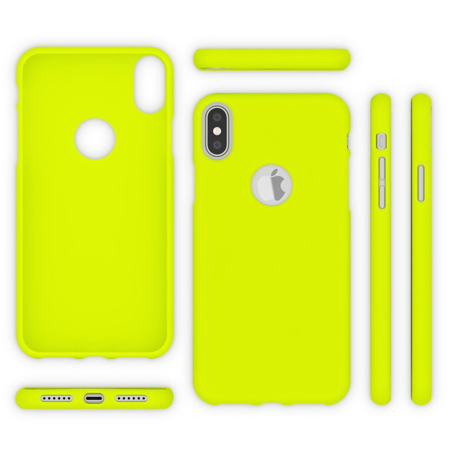 NALIA Neon Silikonhülle für iPhone XS Max – Soft-Touch & Signal-Neon – NEONSHOCK (Matte Schutzhülle) – Marke aus Berlin