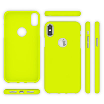 NALIA Neon Silikonhülle für iPhone XS Max – Soft-Touch & Signal-Neon – NEONSHOCK (Matte Schutzhülle) – Marke aus Berlin