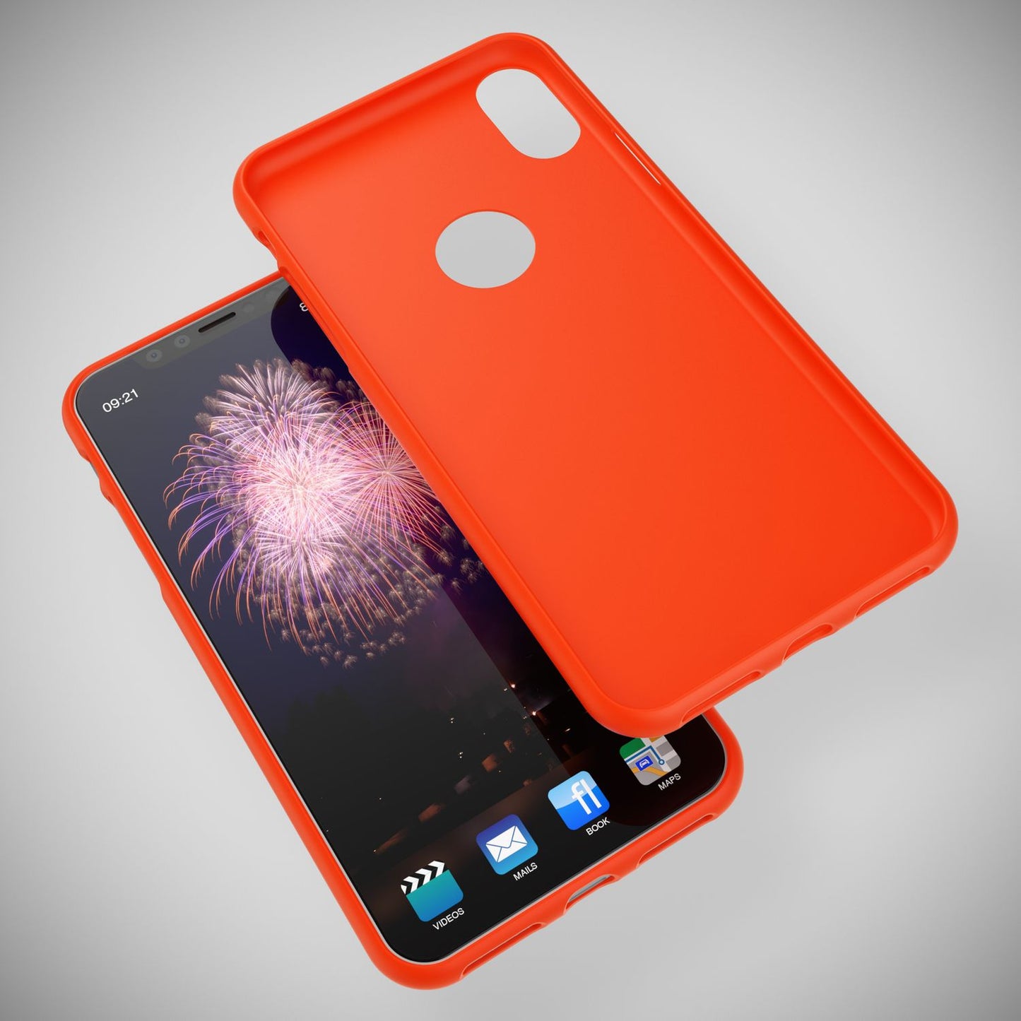 NALIA Neon Silikonhülle für iPhone XS Max – Soft-Touch & Signal-Neon – NEONSHOCK (Matte Schutzhülle) – Marke aus Berlin