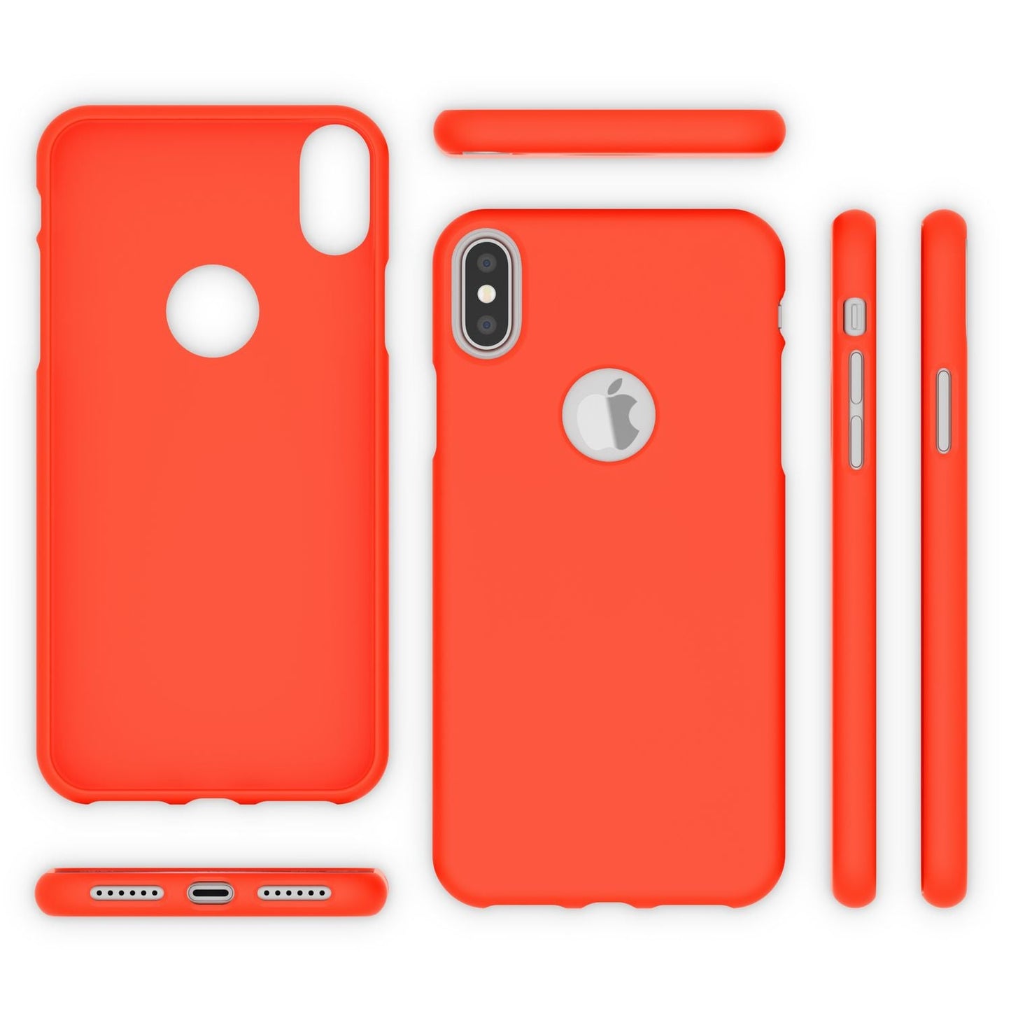 NALIA Neon Silikonhülle für iPhone XS Max – Soft-Touch & Signal-Neon – NEONSHOCK (Matte Schutzhülle) – Marke aus Berlin