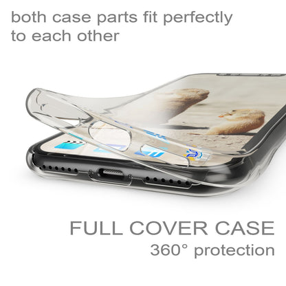 NALIA 360 Grad Handyhülle kompatibel mit iPhone XS Max, Full Cover Rundum Doppel-Schutz, Dünnes Ganzkörper Case Silikon Etui Handytasche, Displayschutz & Rückseite Hülle