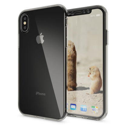 NALIA 360 Grad Handyhülle kompatibel mit iPhone XS Max, Full Cover Rundum Doppel-Schutz, Dünnes Ganzkörper Case Silikon Etui Handytasche, Displayschutz & Rückseite Hülle