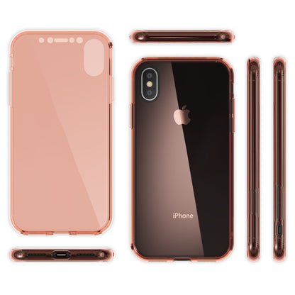 NALIA 360 Grad Handyhülle kompatibel mit iPhone XS Max, Full Cover Rundum Doppel-Schutz, Dünnes Ganzkörper Case Silikon Etui Handytasche, Displayschutz & Rückseite Hülle